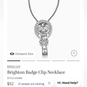 Brighton Badge Clip Necklace